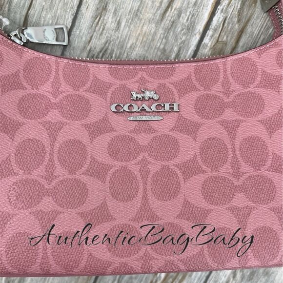 Coach Dusty Pink Teri Shoulder Bag Crossbody Purse Limited Edition - Picture 3 of 9